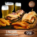 Foto de 2 Pachatas + Fritas + 1L Cerveza Artesanal Cumbre o Gaseosa