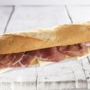 Foto de Baguette de Jamón Crudo y queso + Bebida + Café