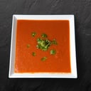 Foto de Crema de tomate al pesto