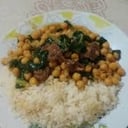 Foto de Menú casero sábado: sopa de patacón, pescado apanado, garbanzo yuca frita ensalada de cebolla y tomate, jugo/dulce