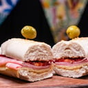 Foto de Jamón cocido  , queso y tomate 