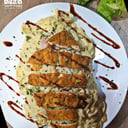 Foto de Fetuccini Alfredo y Milanesa 