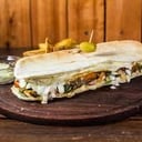 Foto de Milanesa con panceta y cebolla