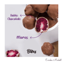 Foto de Moras bañadas en chocolate blanco y negro