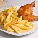 Foto de Pollo asado con papas fritas