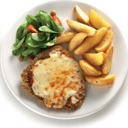 Foto de MILANESA DE PECETO A LA NAPOLITANA CON PAPAS RÚSTICAS