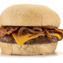 Foto de BURGUER CASERA CON QUESO CHEDDAR, PANCETA AHUMADA Y CEBOLLA CARAMELIZADA