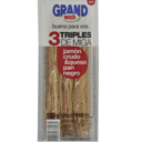 Foto de TRIPLE DE MIGA NEGRO CON JAMÓN CRUDO & QUESO