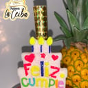 Foto de Vela torta feliz cumple volcán