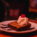 Foto de Brownie de Chocolate con Helado
