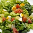 Foto de Lechuga, tomate, crutones, queso, pollo