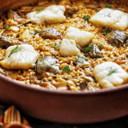 Foto de Arroz con bacalao y ajos tiernos