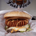 Foto de hamburguesa paisa