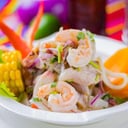 Foto de Pescado con langostinos 