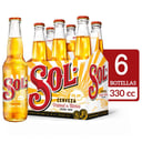 Foto de SIX PACK CEERVEZA SOL BOTELLINES 330CC