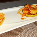 Foto de Canasticas de platano rellenas de ceviche a la colombiana