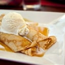 Foto de Panqueque de dulce de leche con Helado