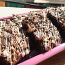 Foto de Trozo de Brownie con salsa