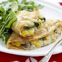 Foto de Crepe de espinaca mazorca y queso