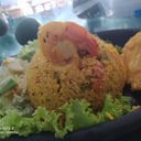 Foto de arroz con langostinos
