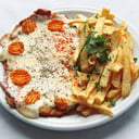 Foto de Milanesa suiza con fritas