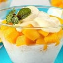 Foto de duraznos con crema