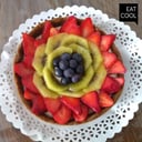 Foto de Tarta de crema pastelera y frutas frescas (Sin azúcar) (Low carb)