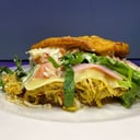 Foto de Patacon de pollo mechado