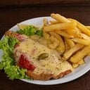 Foto de 157.- Milanesa de carne a la pizza con fritas