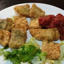 Foto de Bacalao frito con chutney de tomate