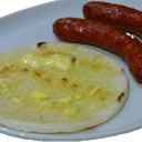 Foto de Arepa con chorizo tradicional de cerdo