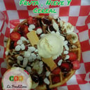 Foto de Waffle con fruta y nieve