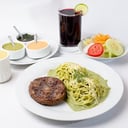 Foto de Hamburguesa con Spaghettis al Pesto