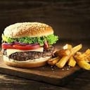 Foto de Hamburguesa con queso y papas