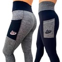 Foto de Calza Larga Deportiva Guinea Mujer Cintura Ancha Chupin Bolsillos