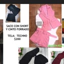 Foto de Coordinado chaleco/short cinto forrado