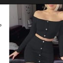 Foto de Coordinado top manga larga botones en medio