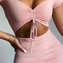 Foto de Vestido, jareta pecho manga corta