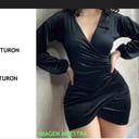 Foto de Vestido cruzado manga larga velur