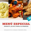 Foto de Alitas, spaguetti y papas a la francesa