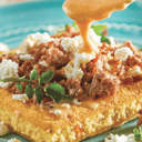 Foto de Waffles con atún, lechuga, jitomate y aguacate (3 pzas)