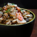 Foto de Camarones con champiñoes al ajillo