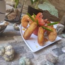 Foto de langostinos apanados