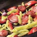 Foto de Salchichas asadas con cebolla