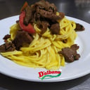 Foto de Fetuccini a la Huancaina con lomo al jugo