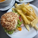 Foto de Hamburguesa Doble de Carne o Pollo completa + guarnición