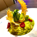 Foto de Risotto de perejil con camarones Pil Pil 