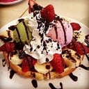 Foto de Waffles con Helado Mr.Mustache