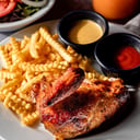 Foto de 1/4 pollo + papas + ensalada  + chicha ó maracuyá 500ml (100% natural)