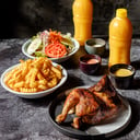 Foto de 1/2 pollo + papas + ensalada + 2 chicha o 2 maracuyá 500ml c/u